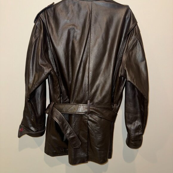 Men's XL Avirex The Cockpit Brown Leather Field Jacket Flight Bomber USA Made - Picture 2 of 8